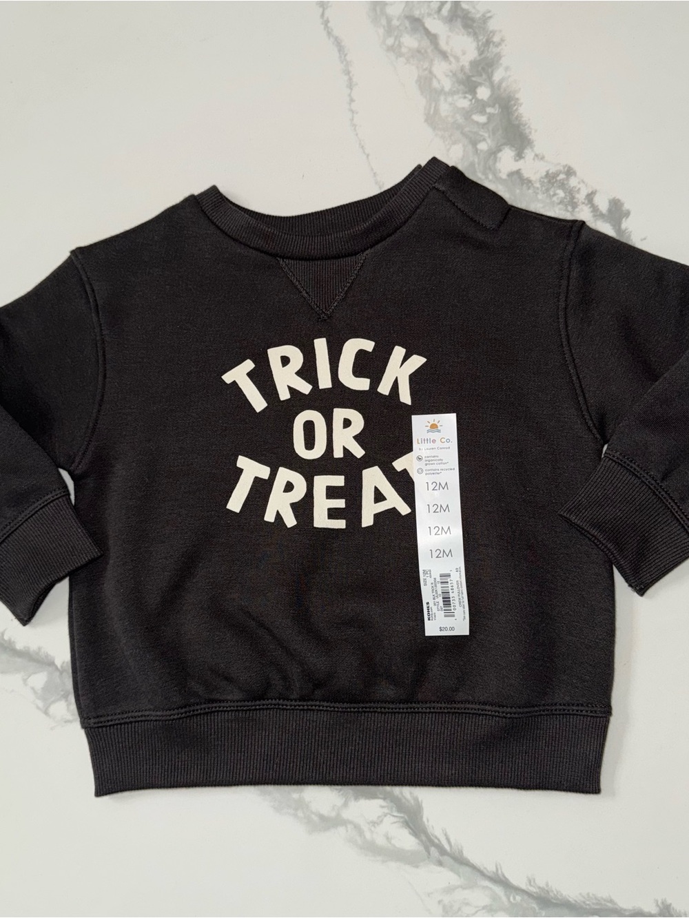 Trick or Treat Halloween Baby Crewneck Sweatshirt 12M